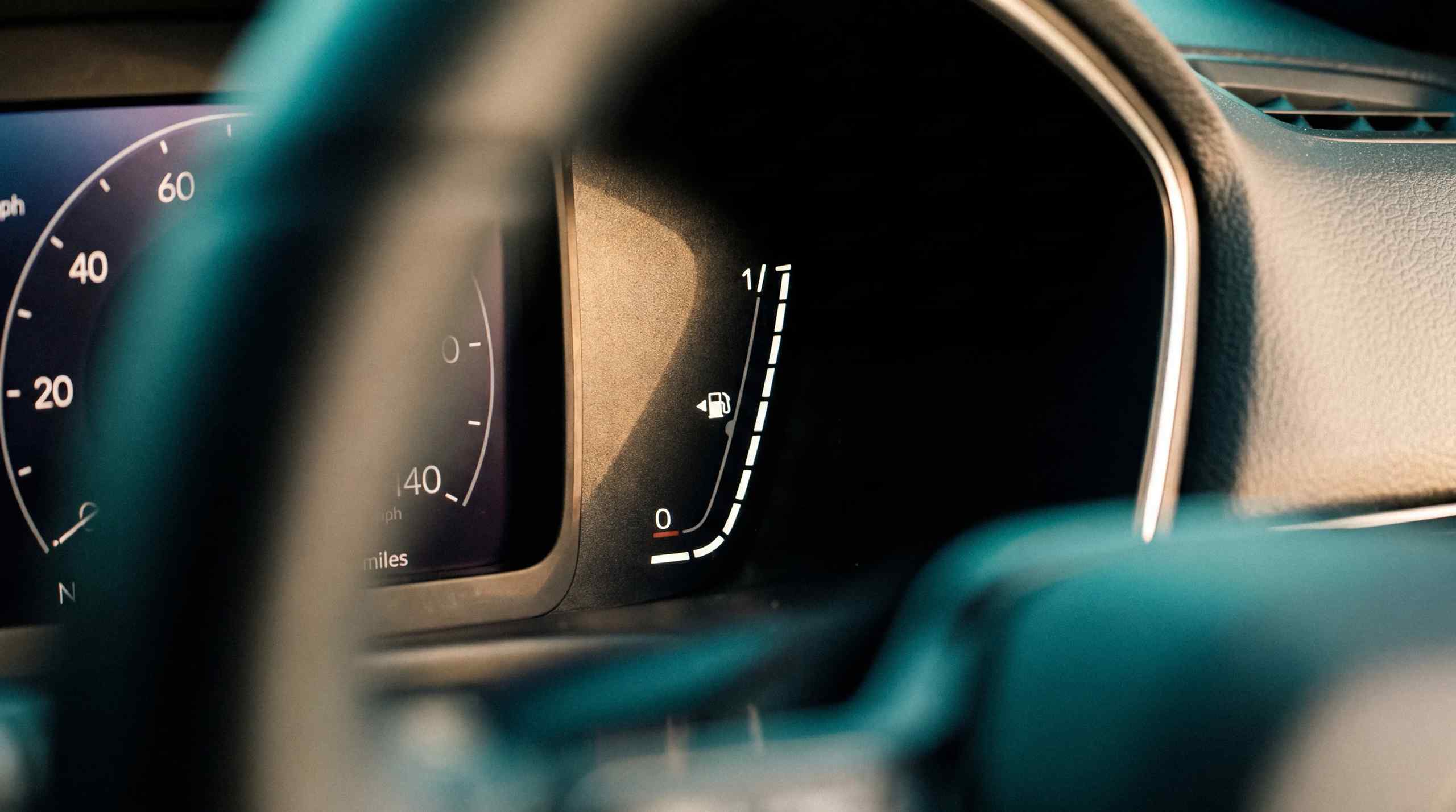 An image of a full fuel gauge on a vehicle.